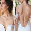 Backdrop Necklace Beautiful Crystal Rhinestone Back  Or Gold Chain Necklaces Wedding Party Prom Jewelry Gifts For Her