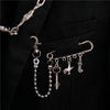 Bag Pin Accessories for Men women Brooch cross punk bag chain Decoration single shoulder slant bag Pendant DIY suit simple