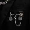 Bag Pin Accessories for Men women Brooch cross punk bag chain Decoration single shoulder slant bag Pendant DIY suit simple