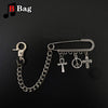 Bag Pin Accessories for Men women Brooch cross punk bag chain Decoration single shoulder slant bag Pendant DIY suit simple