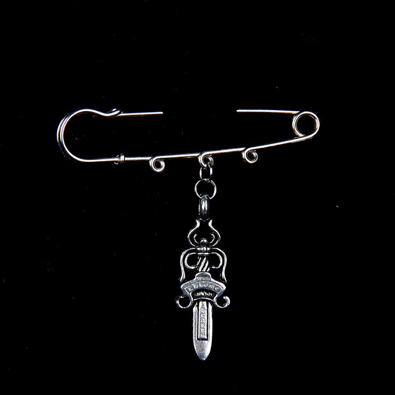 Bag Pin Accessories for Men women Brooch cross punk bag chain Decoration single shoulder slant bag Pendant DIY suit simple