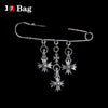 Bag Pin Accessories for Men women Brooch cross punk bag chain Decoration single shoulder slant bag Pendant DIY suit simple