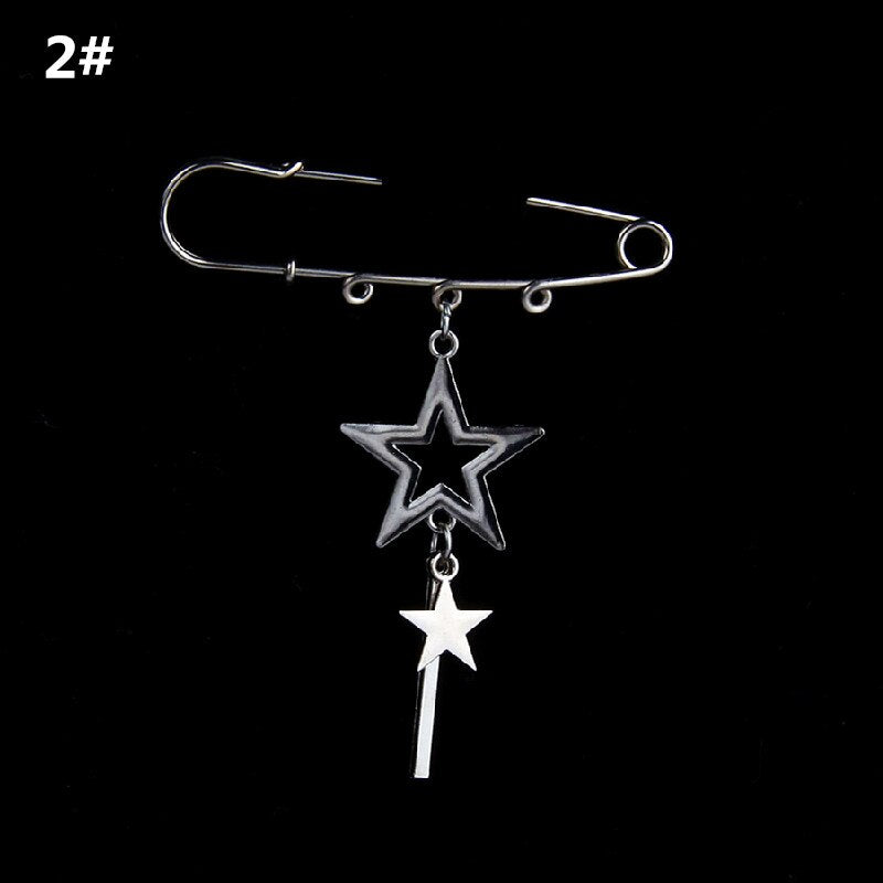 Bag Pin Accessories for Men women Brooch cross punk bag chain Decoration single shoulder slant bag Pendant DIY suit simple