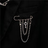Bag Pin Accessories for Men women Brooch cross punk bag chain Decoration single shoulder slant bag Pendant DIY suit simple