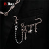 Bag Pin Accessories for Men women Brooch cross punk bag chain Decoration single shoulder slant bag Pendant DIY suit simple