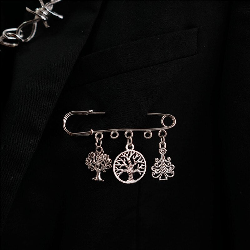 Bag Pin Accessories for Men women Brooch cross punk bag chain Decoration single shoulder slant bag Pendant DIY suit simple