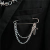 Bag Pin Accessories for Men women Brooch cross punk bag chain Decoration single shoulder slant bag Pendant DIY suit simple