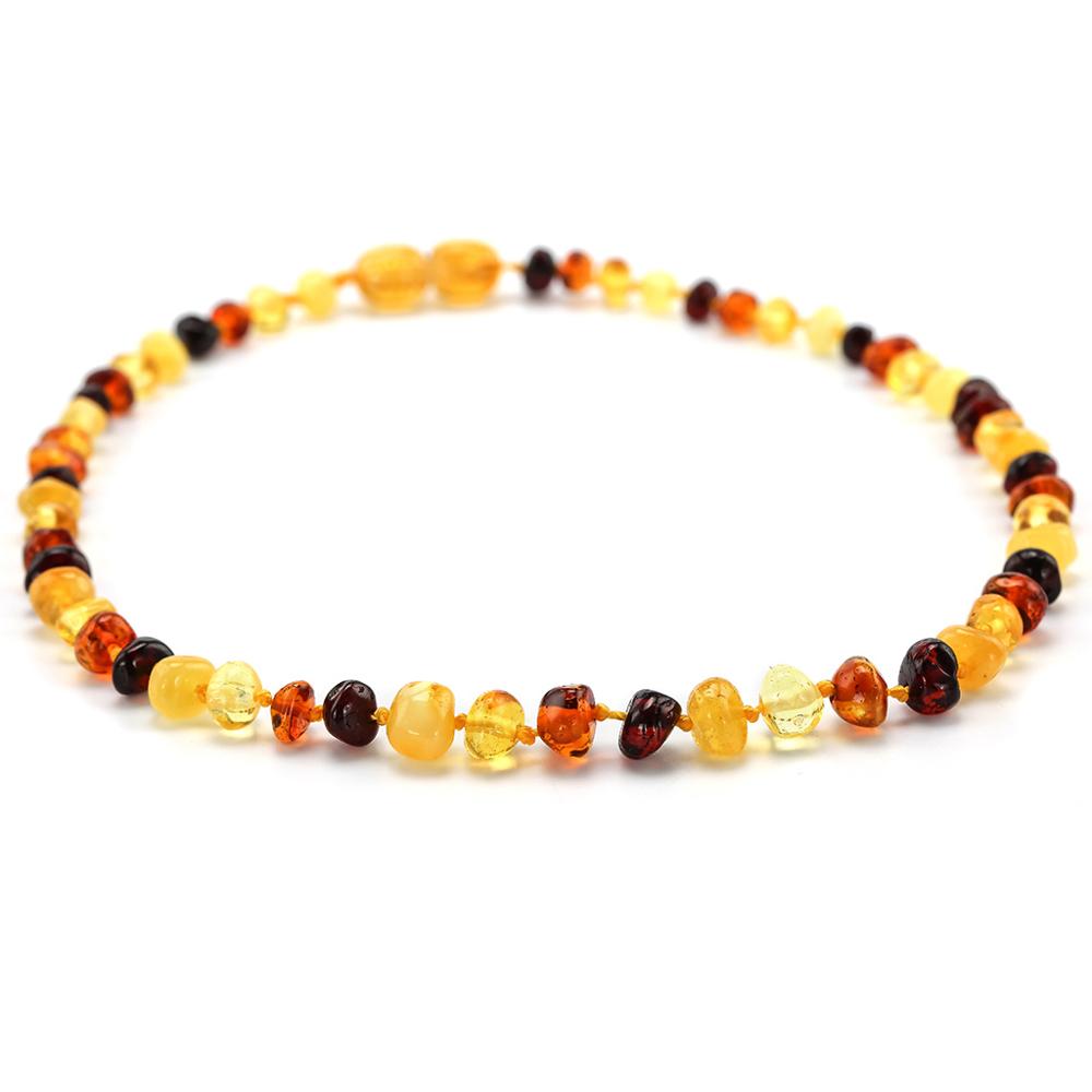 Baltic Amber Teething Necklace/Bracelet for Baby - Simple Package - 3 Sizes - 10 Colors - Lab Tested