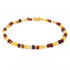 Baltic Amber Teething Necklace/Bracelet for Baby - Simple Package - 3 Sizes - 10 Colors - Lab Tested