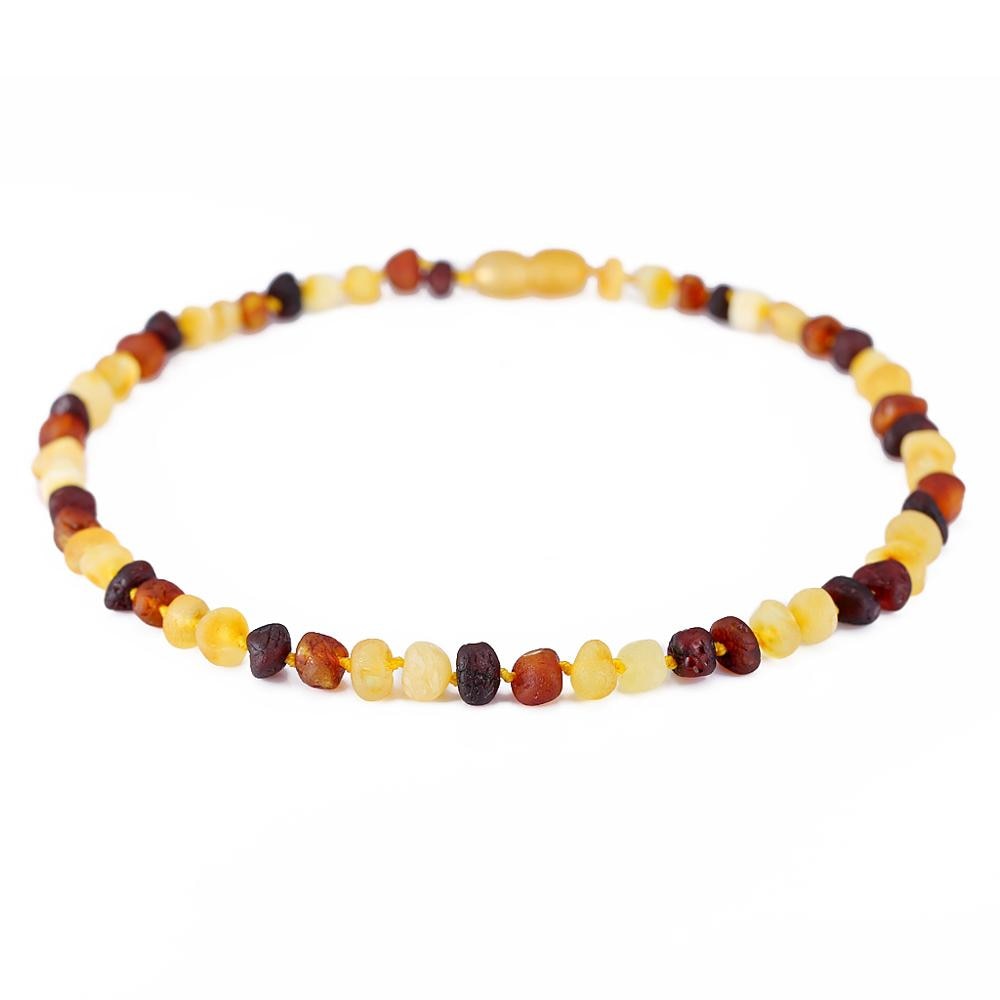 Baltic Amber Teething Necklace/Bracelet for Baby - Simple Package - 3 Sizes - 10 Colors - Lab Tested