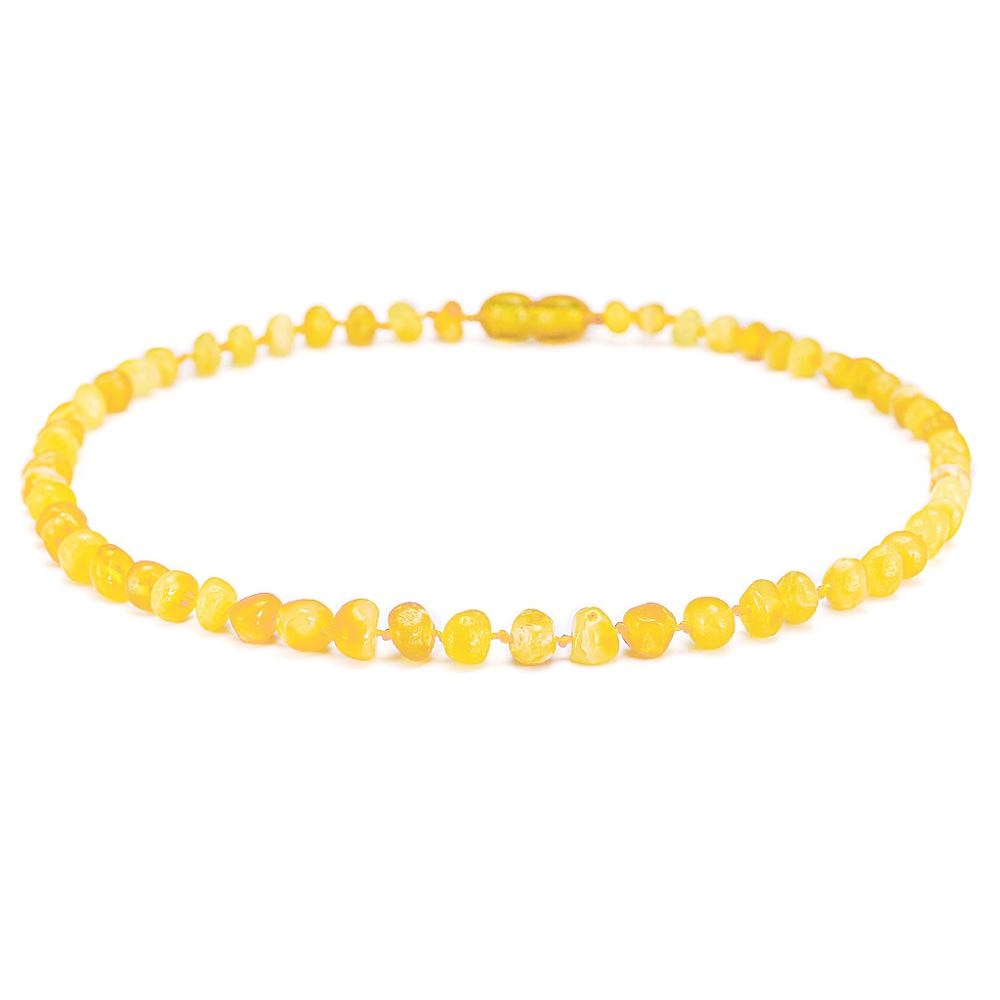 Baltic Amber Teething Necklace/Bracelet for Baby - Simple Package - 3 Sizes - 10 Colors - Lab Tested