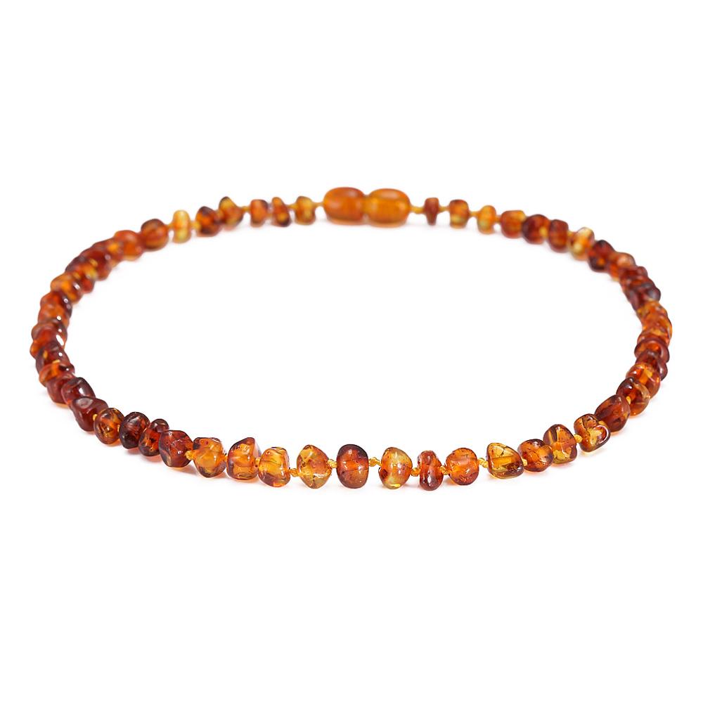 Baltic Amber Teething Necklace/Bracelet for Baby - Simple Package - 3 Sizes - 10 Colors - Lab Tested