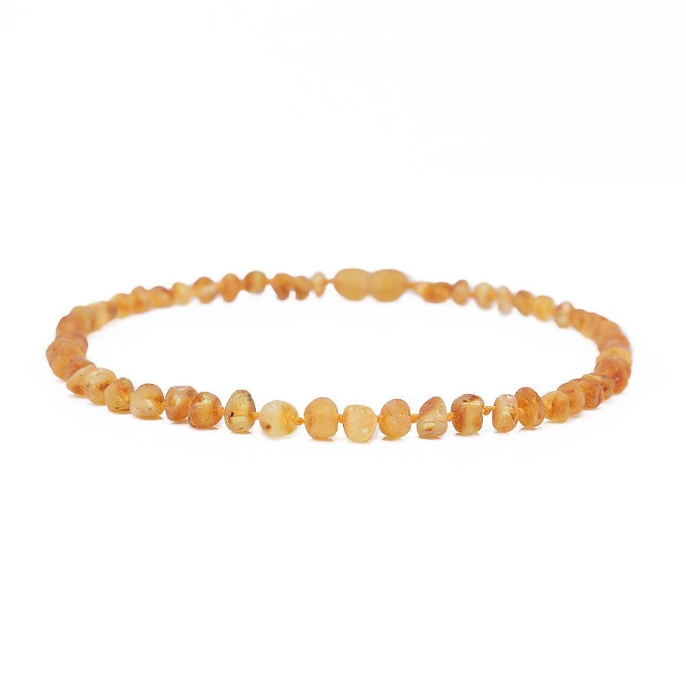 Baltic Amber Teething Necklace/Bracelet for Baby - Simple Package - 3 Sizes - 10 Colors - Lab Tested