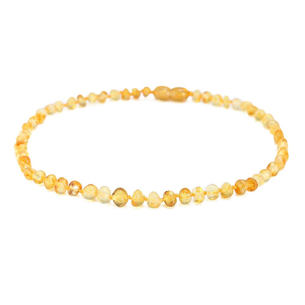 Baltic Amber Teething Necklace/Bracelet for Baby - Simple Package - 3 Sizes - 10 Colors - Lab Tested
