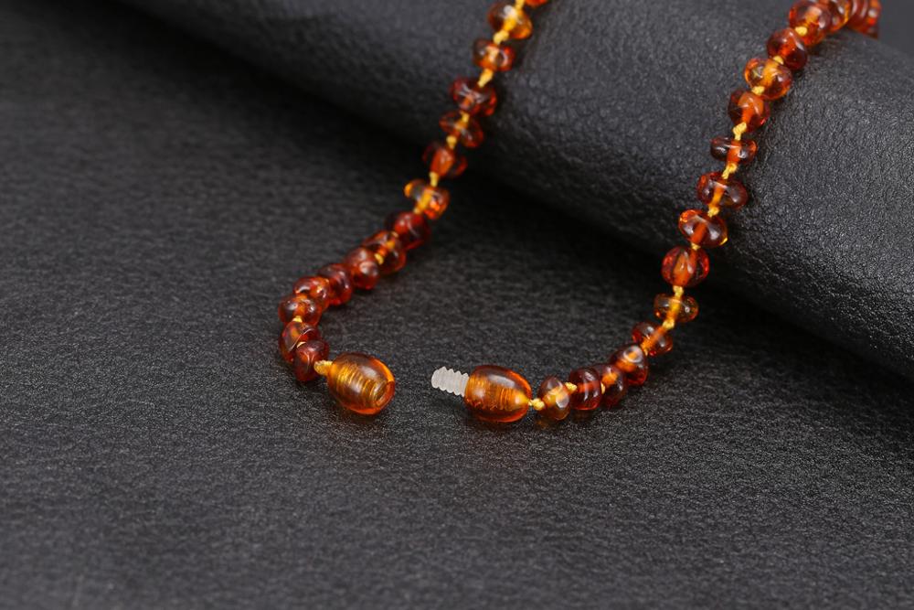 Baltic Amber Teething Necklace for Baby Size 14-35cm - Gift Box - 4 Colors