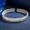 Bangles For Women Feather Aesthetic Silver Colour Cuff Bracelets  Jewelry  With  Christmas GaaBou