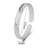 Bangles For Women Feather Aesthetic Silver Colour Cuff Bracelets  Jewelry  With  Christmas GaaBou