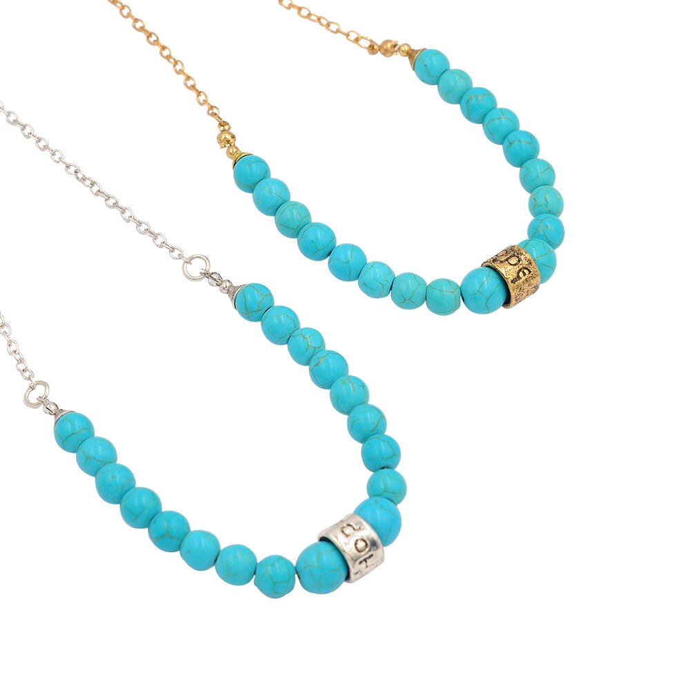 Banny Pink Bohemia Synthetic Stone Beads Statement Choker Necklace Vintage Hope Chain Choker Collar Jewelry Colliers