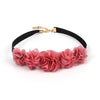 Banny Pink Sweet lace Flower Choker Necklace For Women 90'S Rope Chain Choker Collar Chunky Pendant layer Choker FashsionJewelry