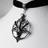 Baphomet Velvet Choker Vintage Kuroshitsuji Pentagram Skull Round Goat Head Necklace Devil Pan God Necklaces Hollow Sheep Skull