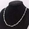 Barbed Wire Thorns Necklace Hip-Hop Rock Style  Flame Choker DIY Charm Jewelry Crafts Findings For Man and Woman A2353