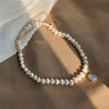 Baroque Freshwater Natural Pearl Beaded Necklace Moonstone Pendant Necklace Geometric Irregular Pearl Choker Necklace for Women