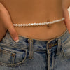 Baroque Imitation Pearl Body Chain Sexy Summer Beach Love Heart Irregular Pearl Harness Waist Belly Chain Belt Female Jewelry