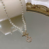 Baroque Rice Pearl Necklace Minority  Chain INS Temperament OT Buckle Accessories