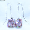 10-20mm dangle drop earrings purple/mixed-color baroque pearl fashion earrings 925 silver best gifts for girlfriends
