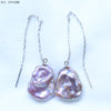 10-20mm dangle drop earrings purple/mixed-color baroque pearl fashion earrings 925 silver best gifts for girlfriends
