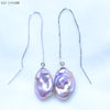 10-20mm dangle drop earrings purple/mixed-color baroque pearl fashion earrings 925 silver best gifts for girlfriends