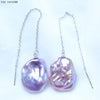 10-20mm dangle drop earrings purple/mixed-color baroque pearl fashion earrings 925 silver best gifts for girlfriends