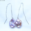 10-20mm dangle drop earrings purple/mixed-color baroque pearl fashion earrings 925 silver best gifts for girlfriends
