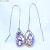 10-20mm dangle drop earrings purple/mixed-color baroque pearl fashion earrings 925 silver best gifts for girlfriends