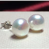 100% Genuine Freshwater Pearl white pink purple blue Silver Stud Earrings Fashion Jewelry for Women Super Deal