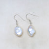 12-18mm Baroque White Pearl Drop Earrings 925 Silver Sterling Classic Fine Jewelry ECF