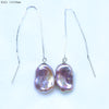 15-23mm big size baroque pearl fashion earrings dangle drop earrings purple/mixed-color 925 silver best gifts EA-2