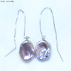 15-23mm big size baroque pearl fashion earrings dangle drop earrings purple/mixed-color 925 silver best gifts EA-2