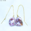 15-23mm big size baroque pearl fashion earrings dangle drop earrings purple/mixed-color 925 silver best gifts EA-2