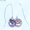 15-23mm big size baroque pearl fashion earrings dangle drop earrings purple/mixed-color 925 silver best gifts EA-2