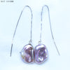 15-23mm big size baroque pearl fashion earrings dangle drop earrings purple/mixed-color 925 silver best gifts EA-2