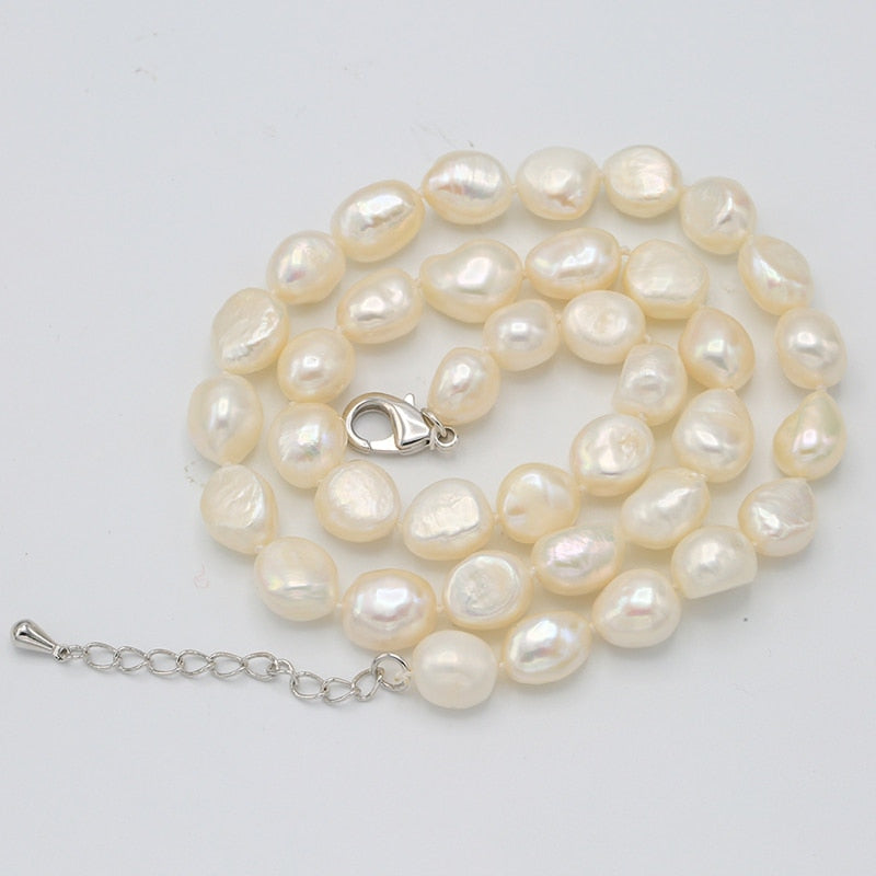 Amazing price AAAA high quality natural pearl necklace for women 3 colors 10-11mm pearl jewelry 45cm
