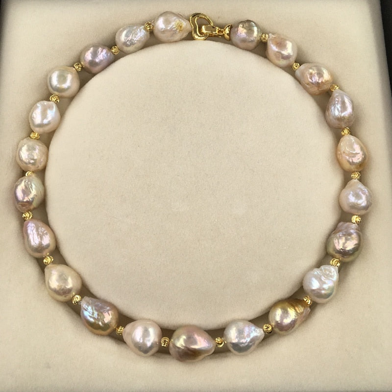 Mixed-color Baroque Natural Pearl Necklace sweater chain 2020 new arrival free s THREE WAYS CAN WEARNA