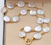 Shape Natural Pearl Baroque Style Coin white Pearl necklace sweater chian/bracelet/choker lighting buckle
