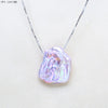 light purple irregular baroque flat pearl high luster 15-20mm 925 silver sterling box chain pendant necklace