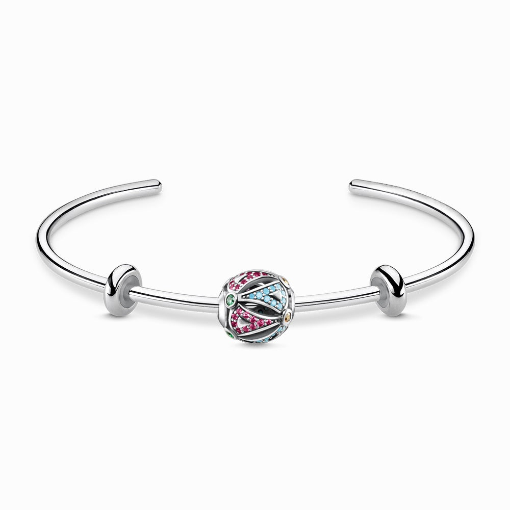 Basic Bangles with Two Colors Asian Shell Karma Bead & Stopper Beads, 2020 New Fashion Bangle & Bracelet Jewelry Gift For Women