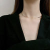 Basic Jewelry Trendy Necklace Creative Flat Snake Chain Choker Temperament Collarbone Herringbone Chain Necklaces 1280