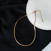 Basic Jewelry Trendy Necklace Creative Flat Snake Chain Choker Temperament Collarbone Herringbone Chain Necklaces 1280
