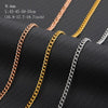 Basic Punk Stainless Steel Necklace for Men Women Curb Cuban Link Chain Chokers Vintage Gold Golor Chains Christmas Gift