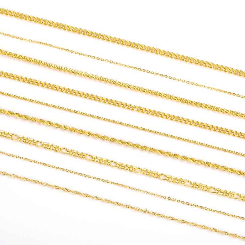 Basic Punk Stainless Steel Necklace for Men Women Curb Cuban Link Chain Chokers Vintage Gold Golor Chains Christmas Gift